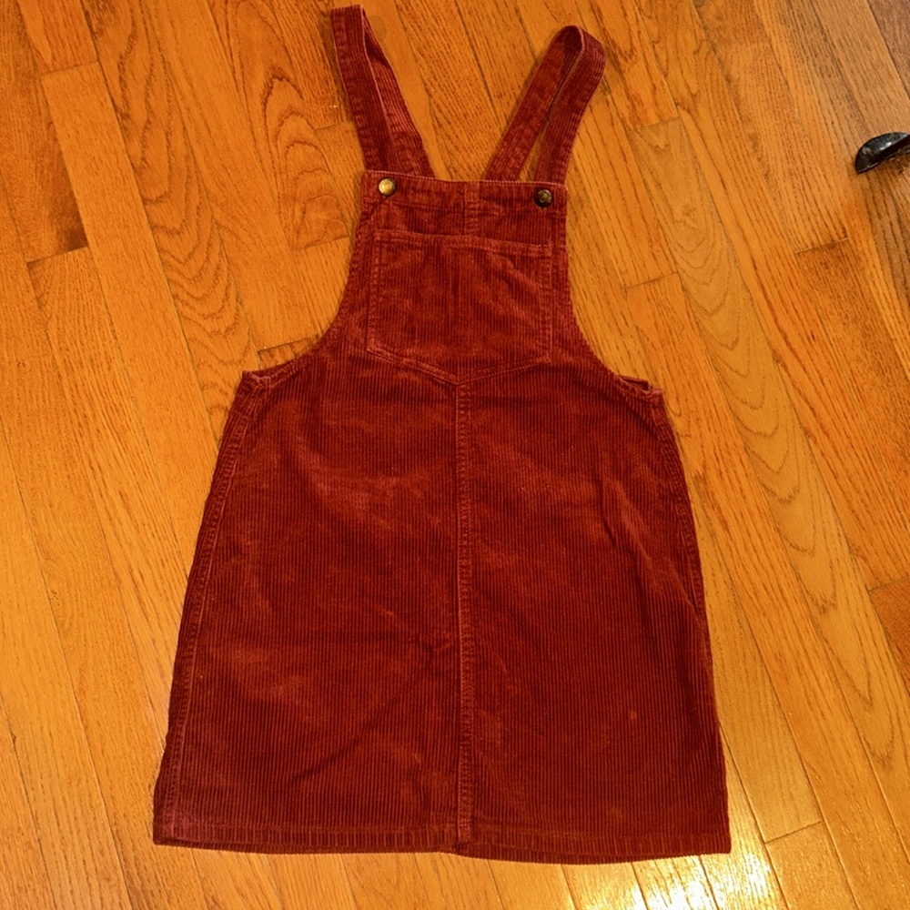 Blue Spice Corduroy Dress in Deep Rust
